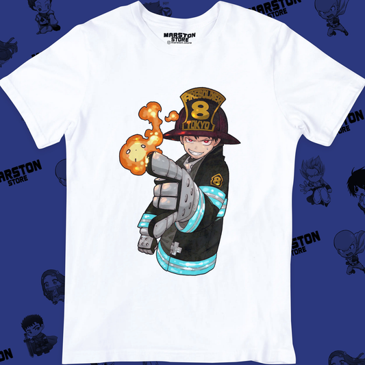 Polera blanca de Fire Force