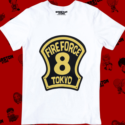 Polera blanca de Fire Force