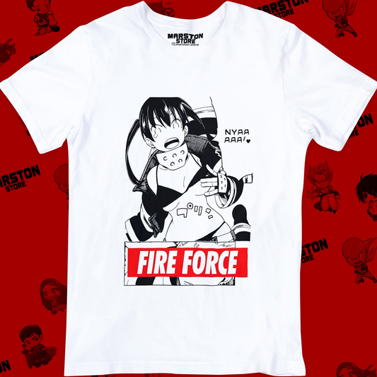 Polera blanca de Fire Force