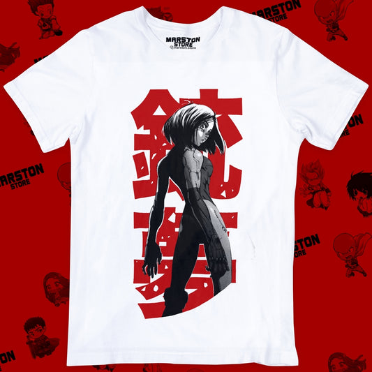 Polera blanca de GUNNM: Battle Angel Alita