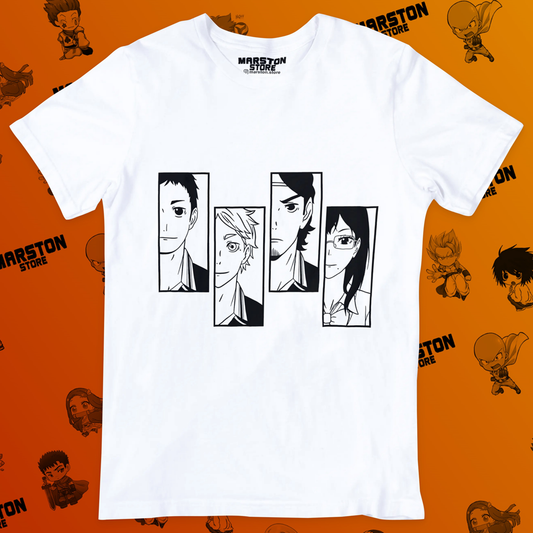 Polera blanca de Haikyuu!! con diseño anime