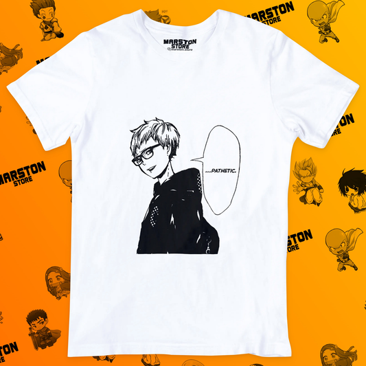 Polera blanca de Haikyuu!! con Kei Tsukishima