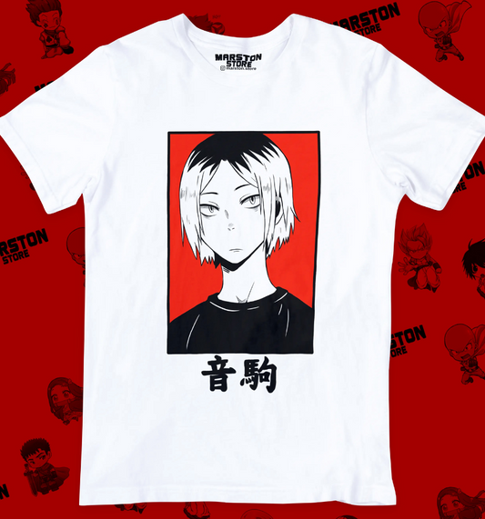 Polera blanca de Haikyuu!! con Kenma Kozume