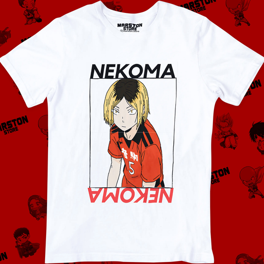 Polera blanca de Haikyuu!! con Kenma Kozume