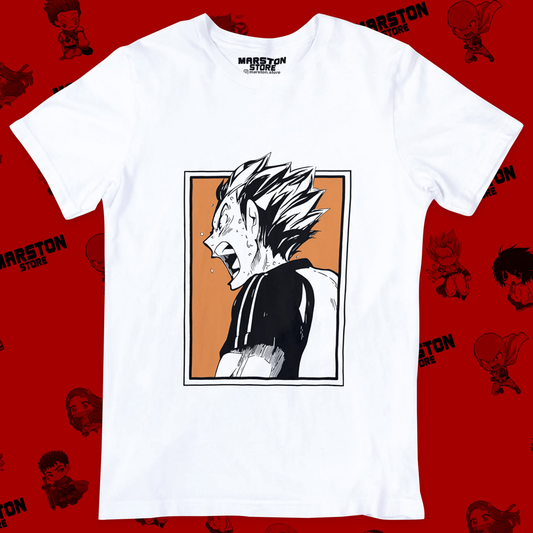 Polera blanca de Haikyuu!! con Kotaro Bokuto