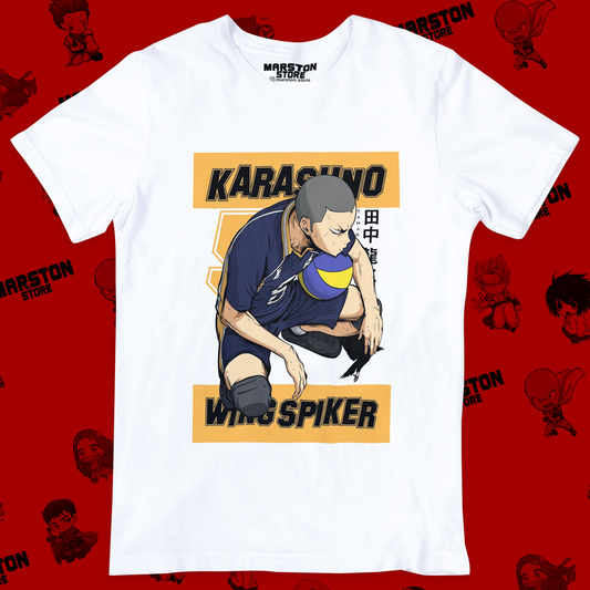 Polera blanca de Haikyuu!! con Ryunosuke Tanaka