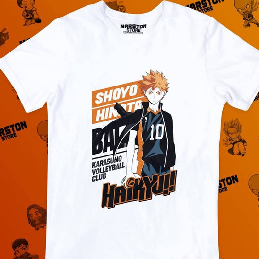 Polera blanca de Haikyuu!! con Shoyo Hinata