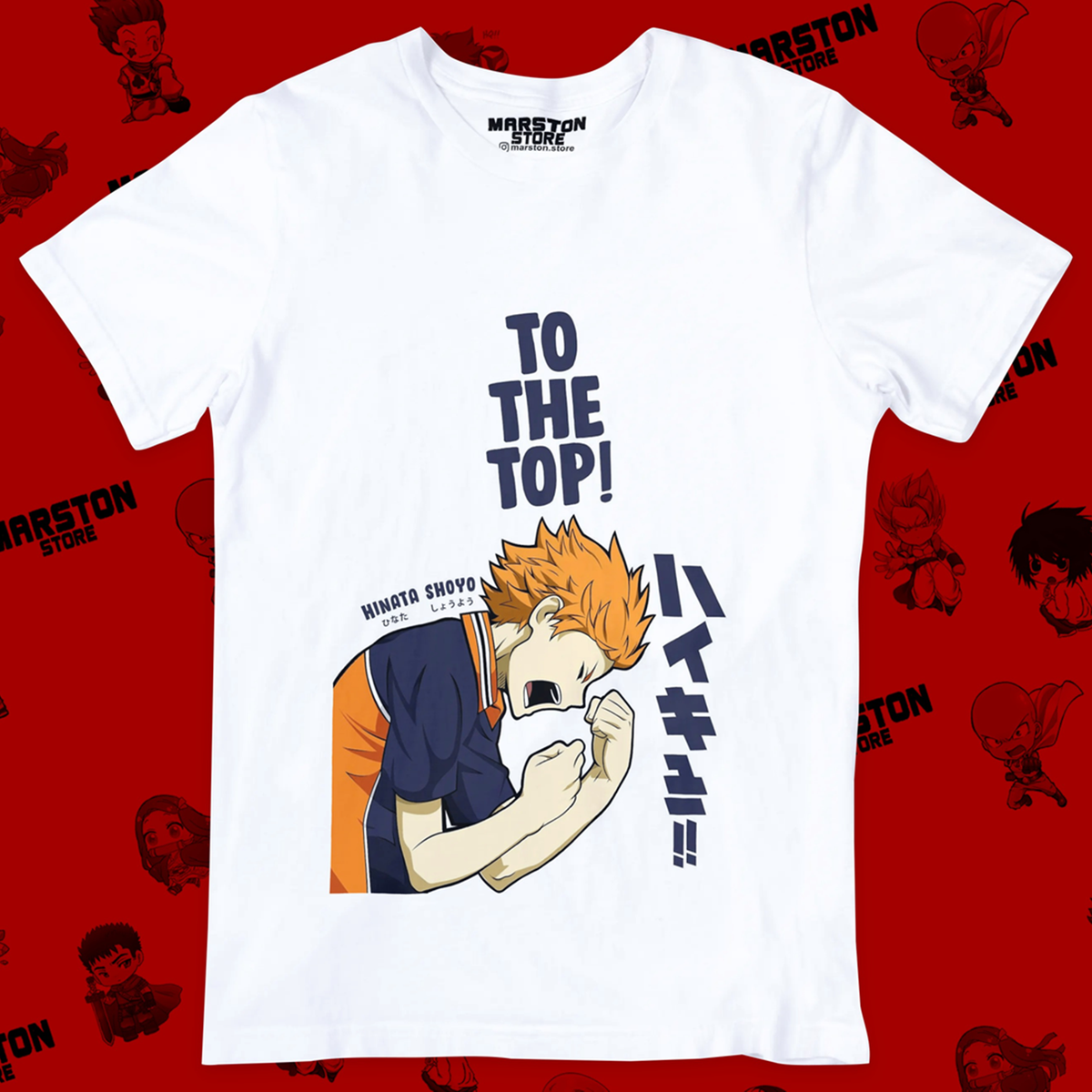 Polera blanca de Haikyuu!! con Shoyo Hinata