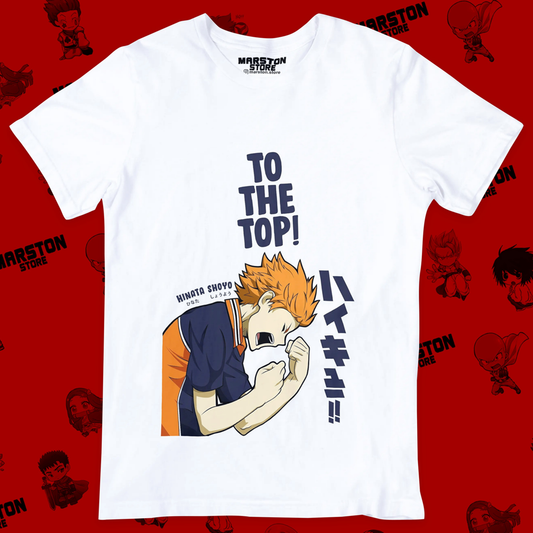 Polera blanca de Haikyuu!! con Shoyo Hinata