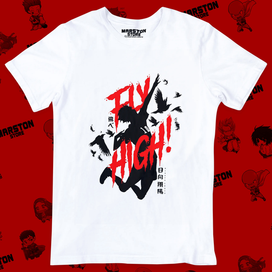 Polera blanca de Haikyuu!! con Shoyo Hinata