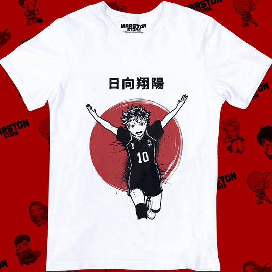 Polera blanca de Haikyuu!! con Shoyo Hinata