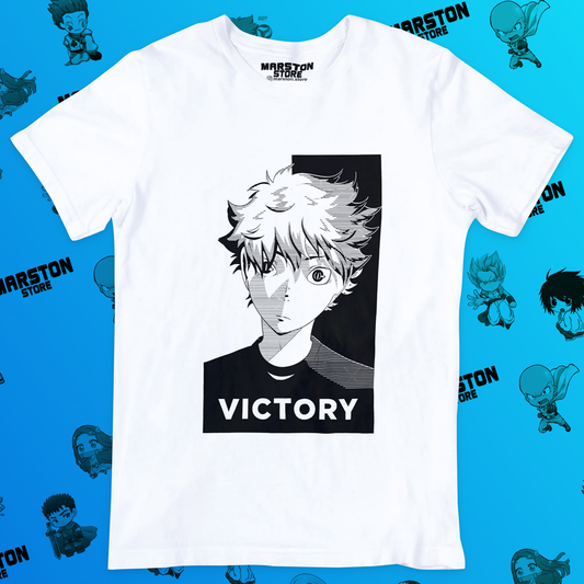 Polera blanca de Haikyuu!! con Shoyo Hinata