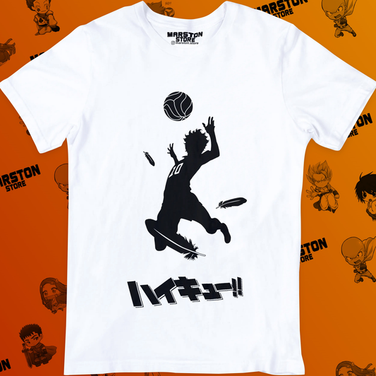 Polera blanca de Haikyuu!! con Shoyo Hinata