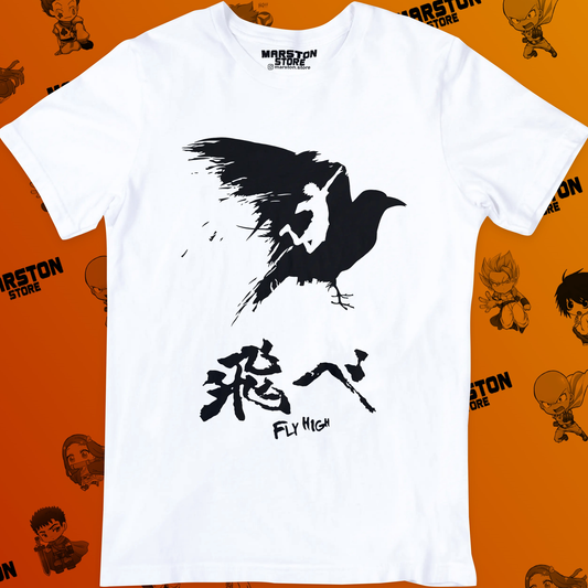 Polera blanca de Haikyuu!! con Shoyo Hinata
