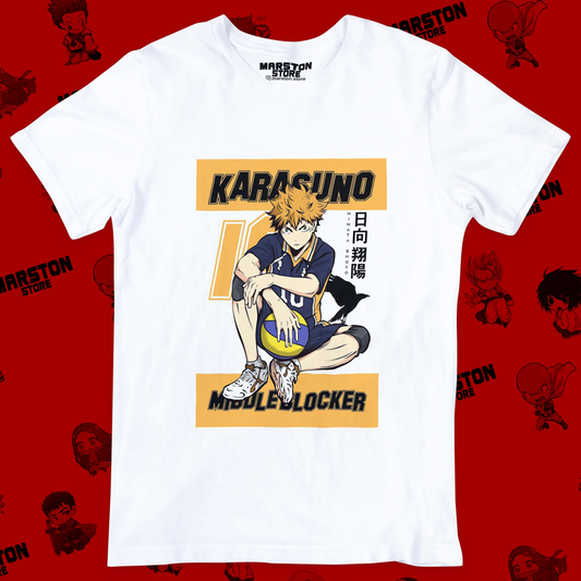 Polera blanca de Haikyuu!! con Shoyo Hinata