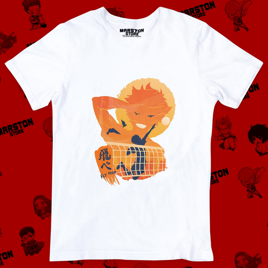 Polera blanca de Haikyuu!! con Shoyo Hinata