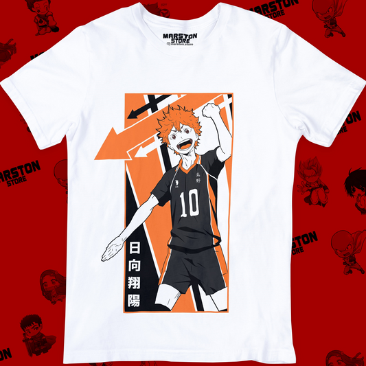 Polera blanca de Haikyuu!! con Shoyo Hinata