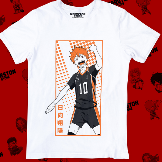 Polera blanca de Haikyuu!! con Shoyo Hinata