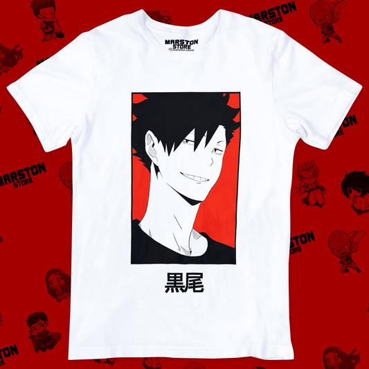 Polera blanca de Haikyuu!! con Tetsuro Kuroo