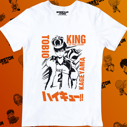 Polera blanca de Haikyuu!! con Tobio Kageyama