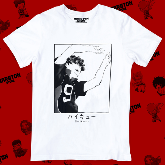 Polera blanca de Haikyuu!! con Tobio Kageyama