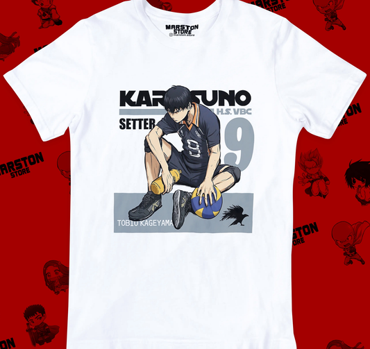 Polera blanca de Haikyuu!! con Tobio Kageyama