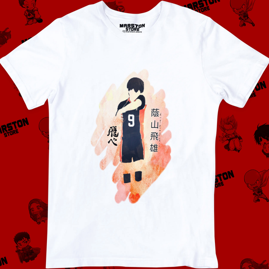 Polera blanca de Haikyuu!! con Tobio Kageyama