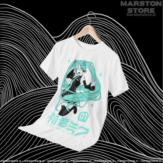 Polera blanca de Hatsune Miku