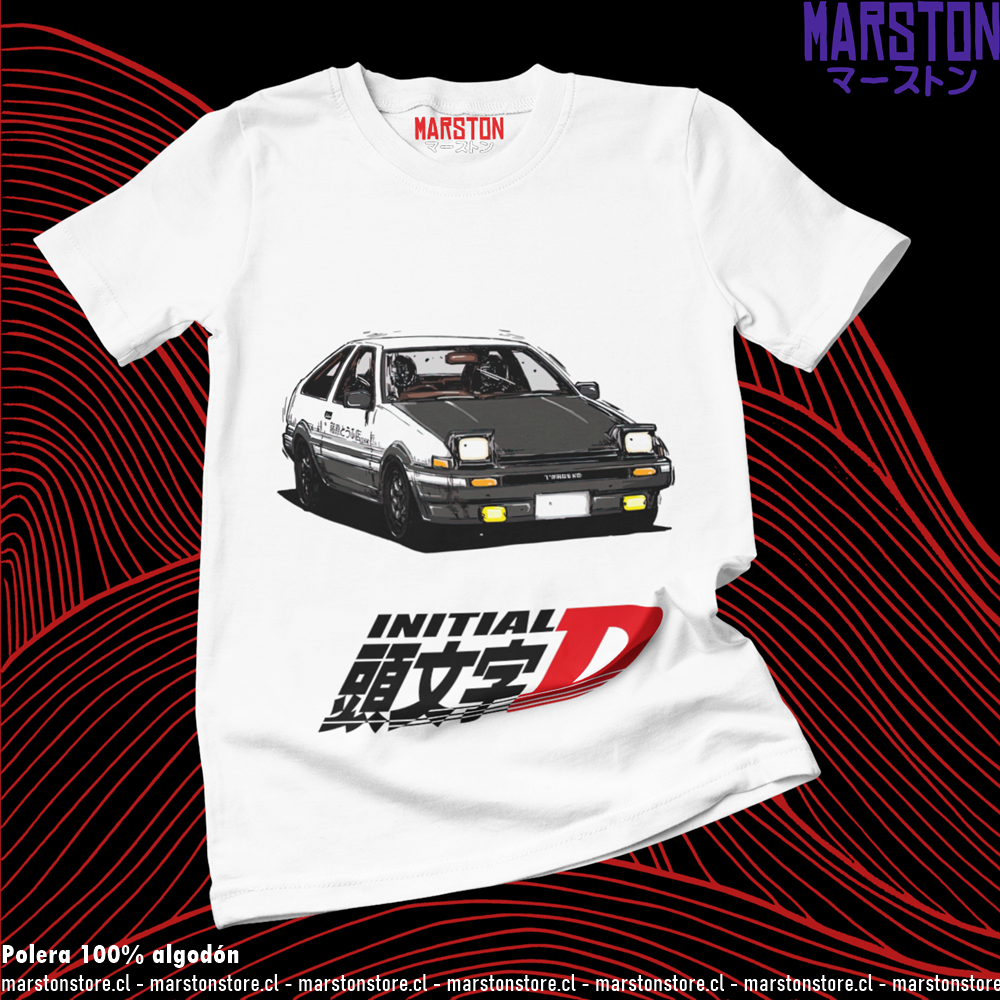 Polera blanca de Initial D