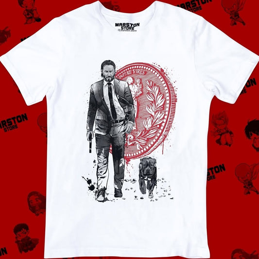 Polera blanca de John Wick