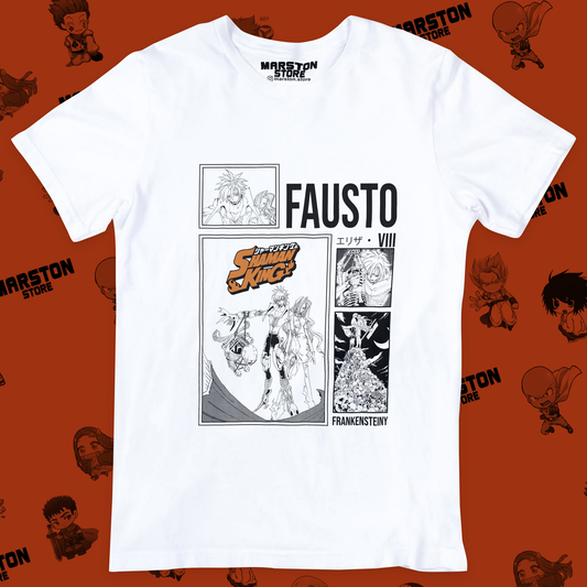Polera blanca de JoJo's Bizarre Adventure con diseño anime