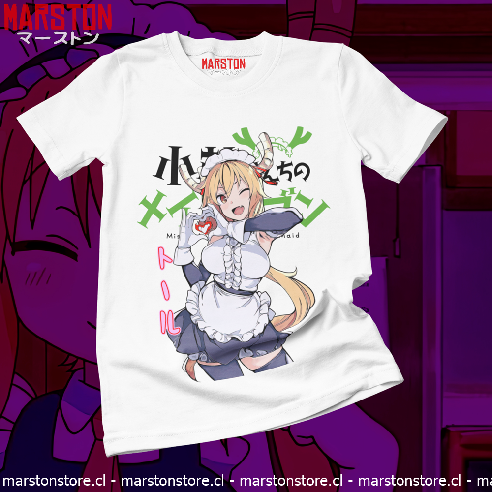 Polera blanca de Kobayashi-san Chi no Maid Dragon (Miss Kobayashi's Dragon Maid) con Tohru