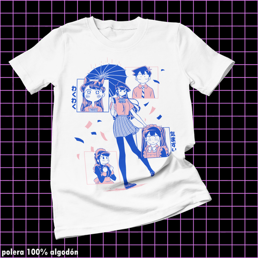 Polera blanca de Komi-san wa Komyushou Desu (Komi Can't Communicate)