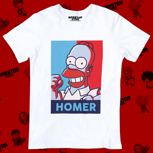 Polera blanca de Los Simpson con Homero Simpson