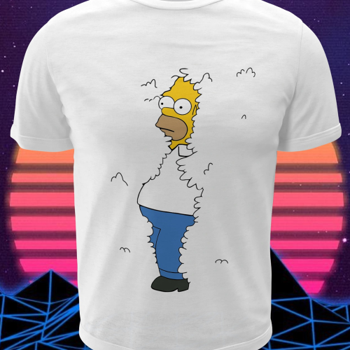 Polera blanca de Los Simpson con Homero Simpson