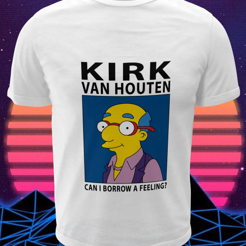 Polera blanca de Los Simpson con Kirk Van Houten