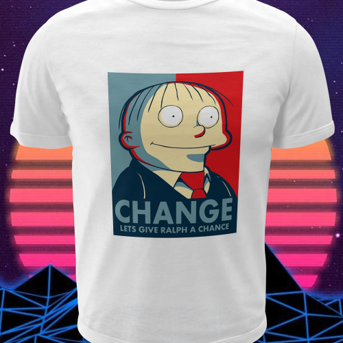 Polera blanca de Los Simpson con Ralph Wiggum