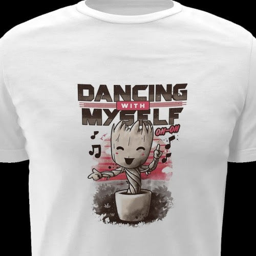 Polera blanca Marvel con Groot