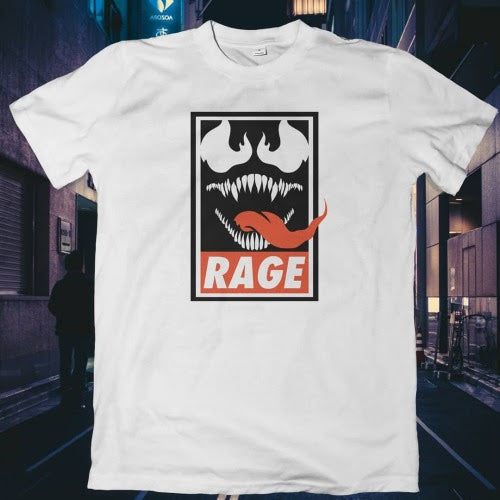Polera blanca Marvel con Venom