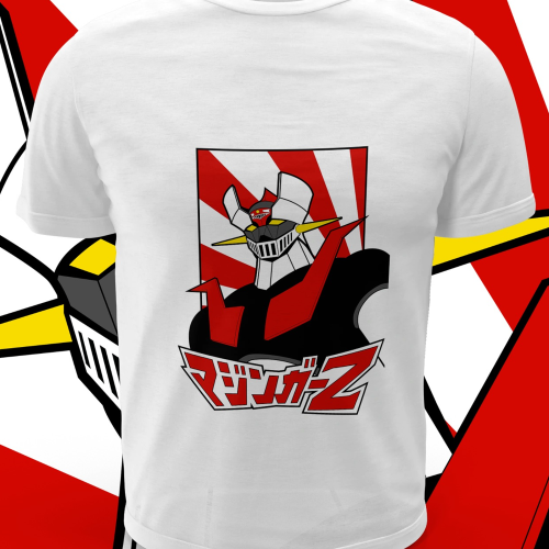 Polera blanca de Mazinger Z