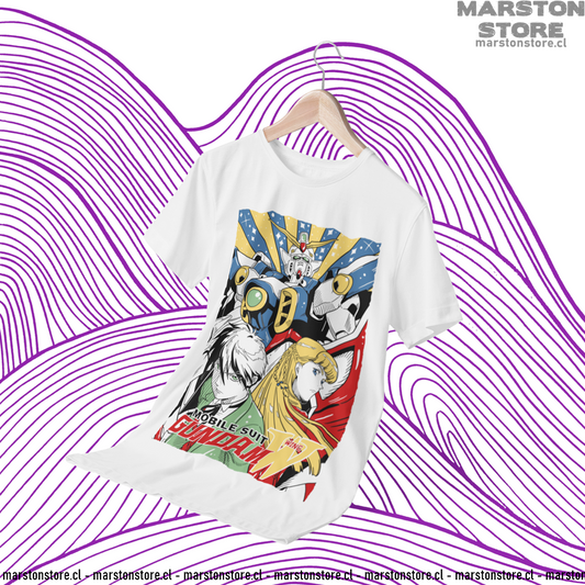 Polera blanca de Mobile Suit Gundam