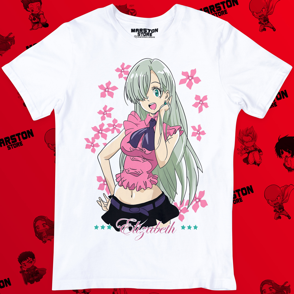 Polera blanca de Nanatsu no Taizai (The Seven Deadly Sins) con Elizabeth Liones