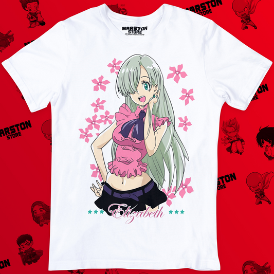 Polera blanca de Nanatsu no Taizai (The Seven Deadly Sins) con Elizabeth Liones