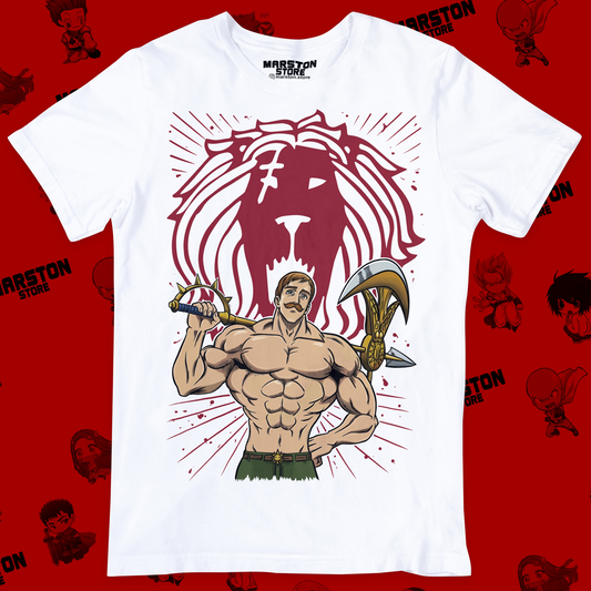 Polera blanca de Nanatsu no Taizai (The Seven Deadly Sins) con Escanor