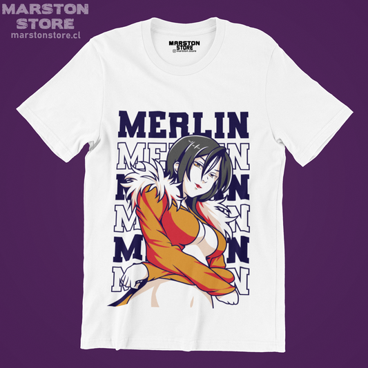 Polera blanca de Nanatsu no Taizai (The Seven Deadly Sins) con Merlin