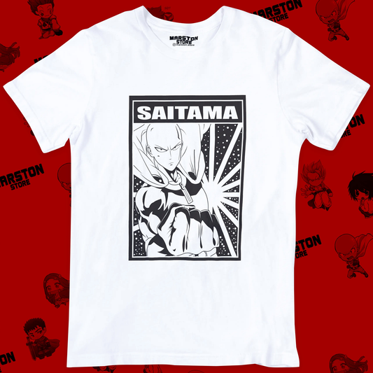 Polera blanca de One Punch Man