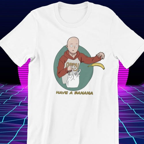 Polera blanca de One Punch Man
