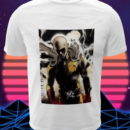 Polera blanca de One Punch Man