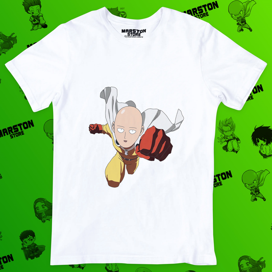 Polera blanca de One Punch Man