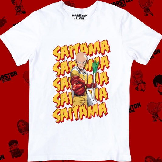 Polera blanca de One Punch Man